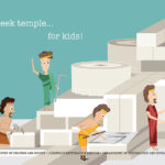 The educational printed material “A Greek temple… for kids!”