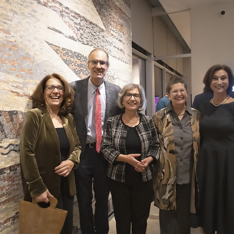 The opening of the photographic exhibition. From the left: A. Zafeirakou, M.J. Shciefsky, V. Eleftheriou, I. Lamb and Z. Lafis