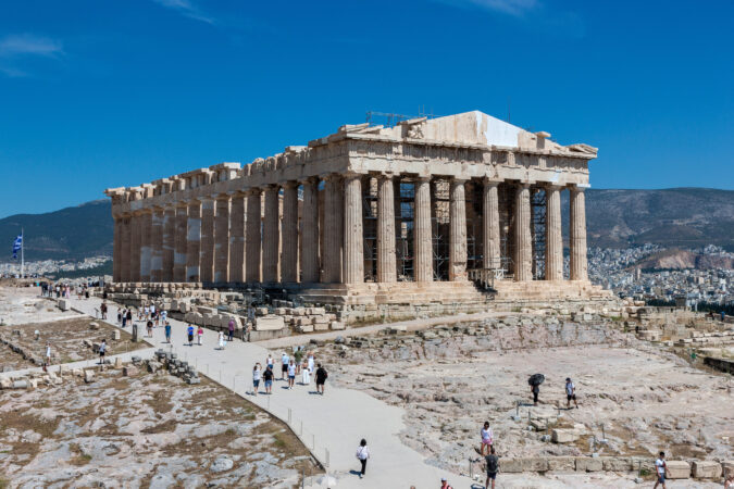 Άποψη του Παρθενώνα από ΒΔ χωρίς ικριώματα.